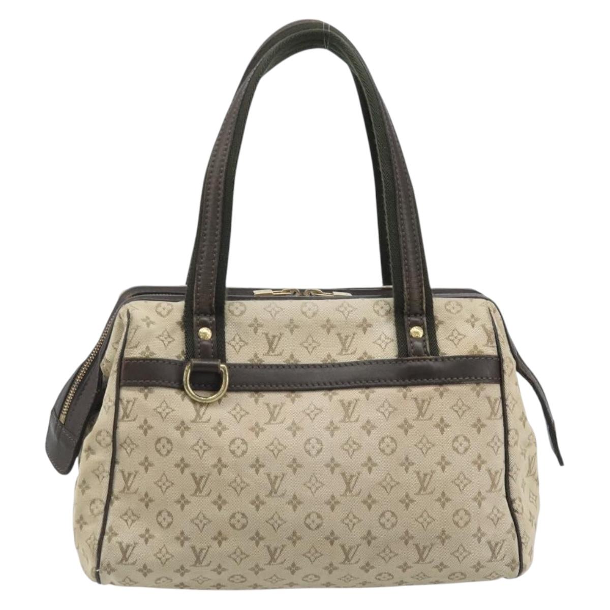 LOUIS VUITTON Monogram Mini Josephine PM Hand Bag Khaki M92215 LV Auth BA11763