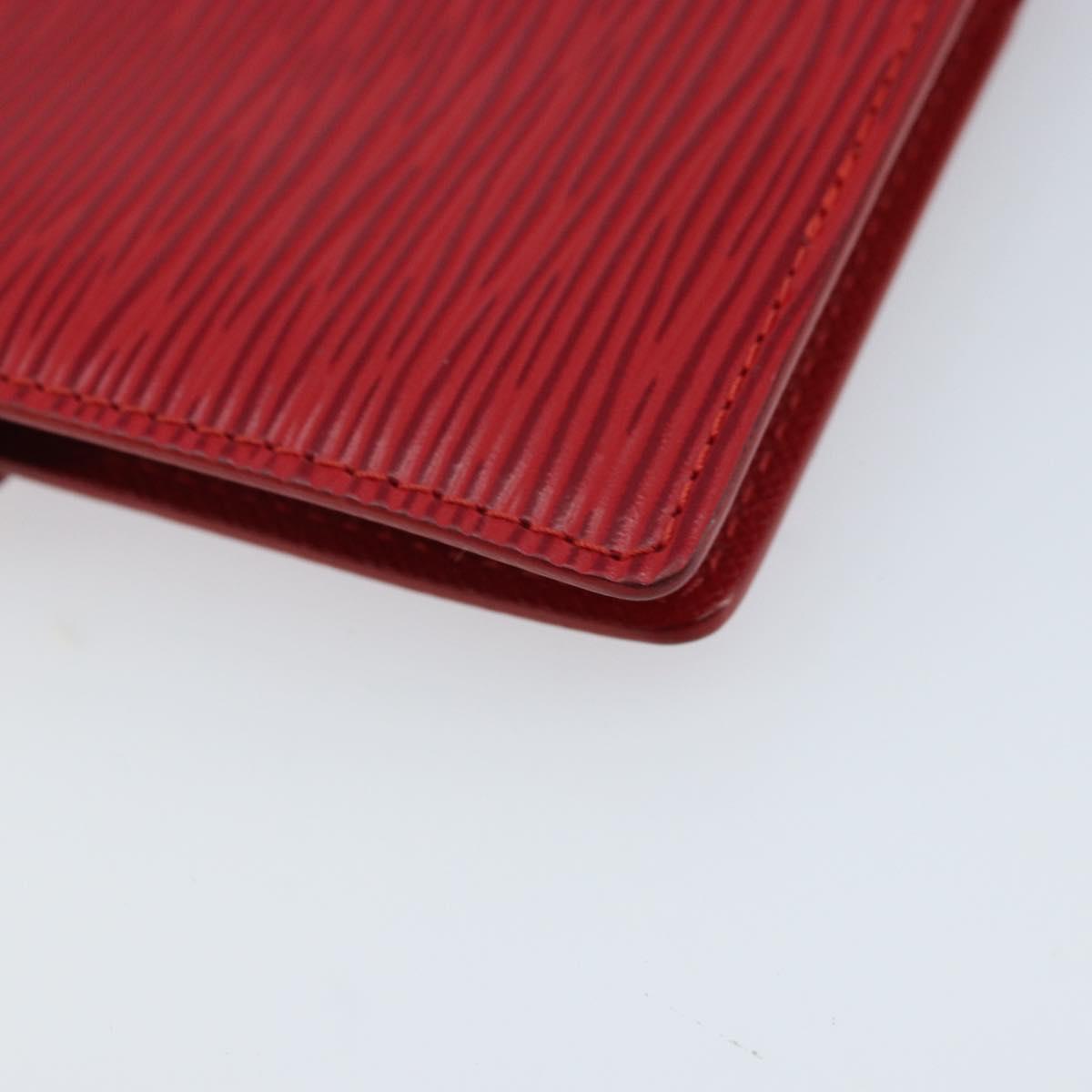 LOUIS VUITTON Epi Agenda PM Day Planner Cover Red R20057 LV Auth BA11766