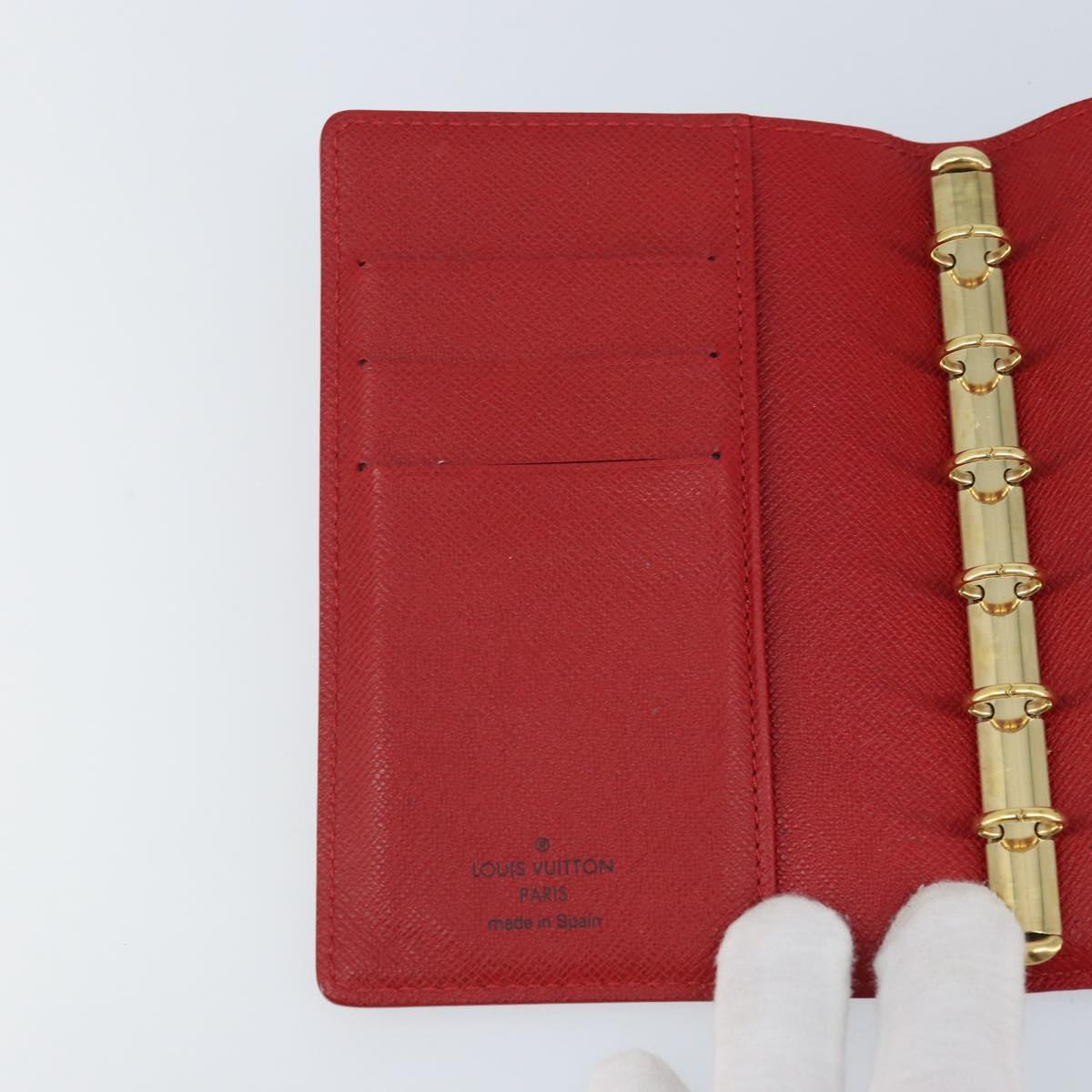 LOUIS VUITTON Epi Agenda PM Day Planner Cover Red R20057 LV Auth BA11766