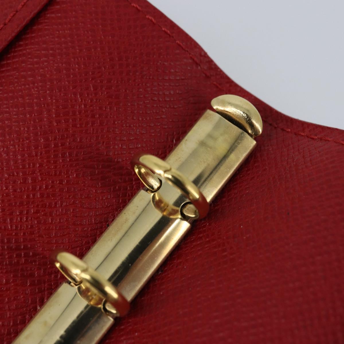 LOUIS VUITTON Epi Agenda PM Day Planner Cover Red R20057 LV Auth BA11766