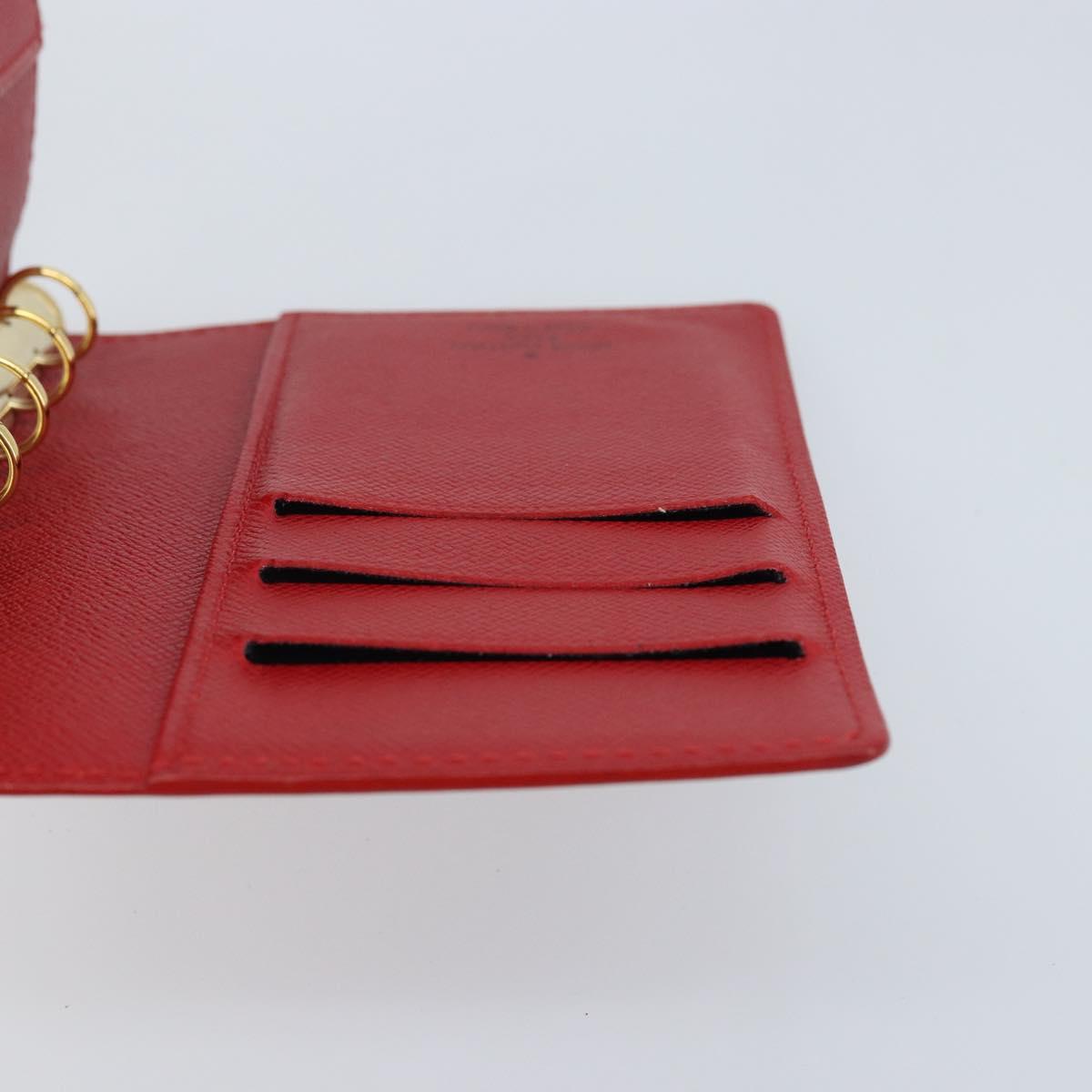 LOUIS VUITTON Epi Agenda PM Day Planner Cover Red R20057 LV Auth BA11766