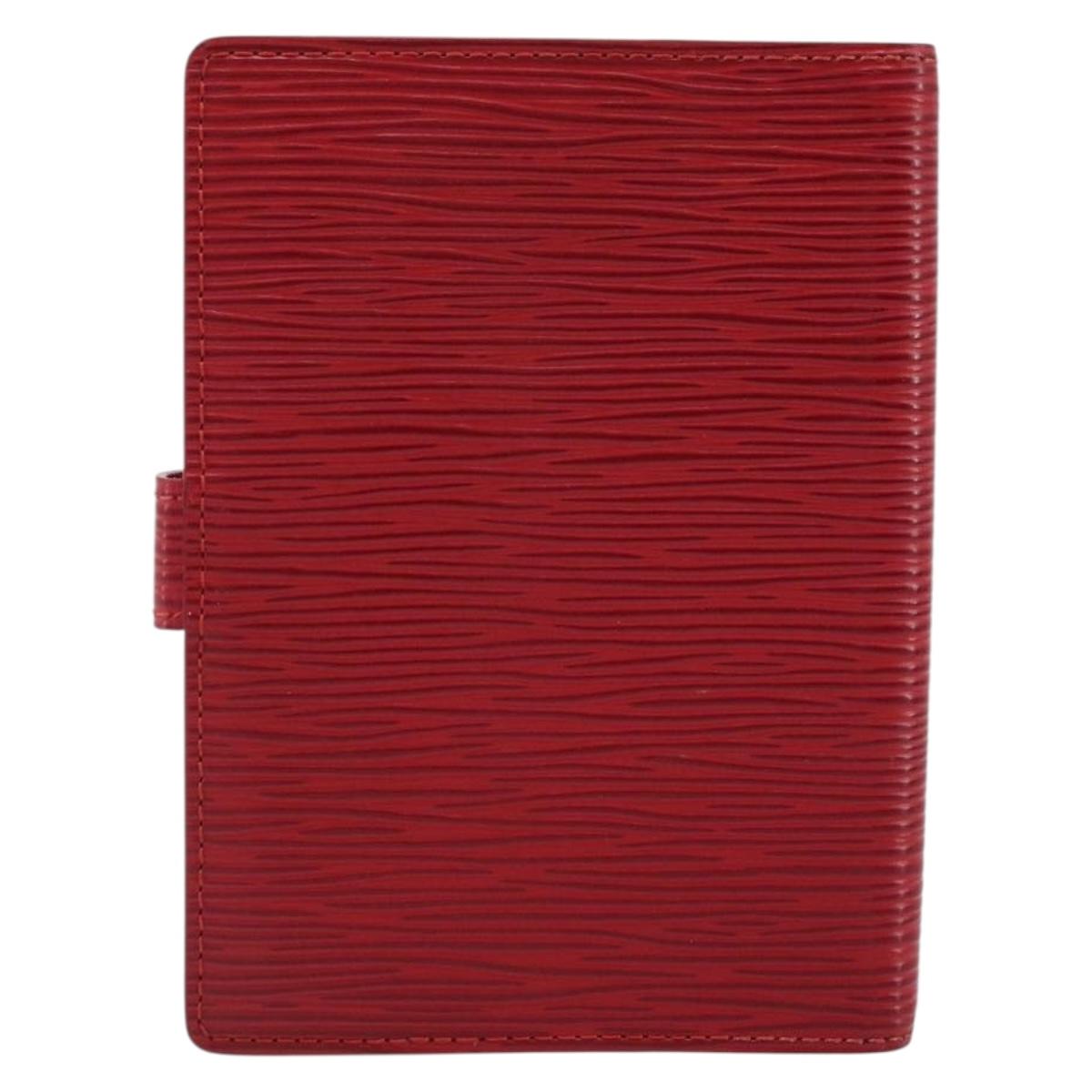 LOUIS VUITTON Epi Agenda PM Day Planner Cover Red R20057 LV Auth BA11766
