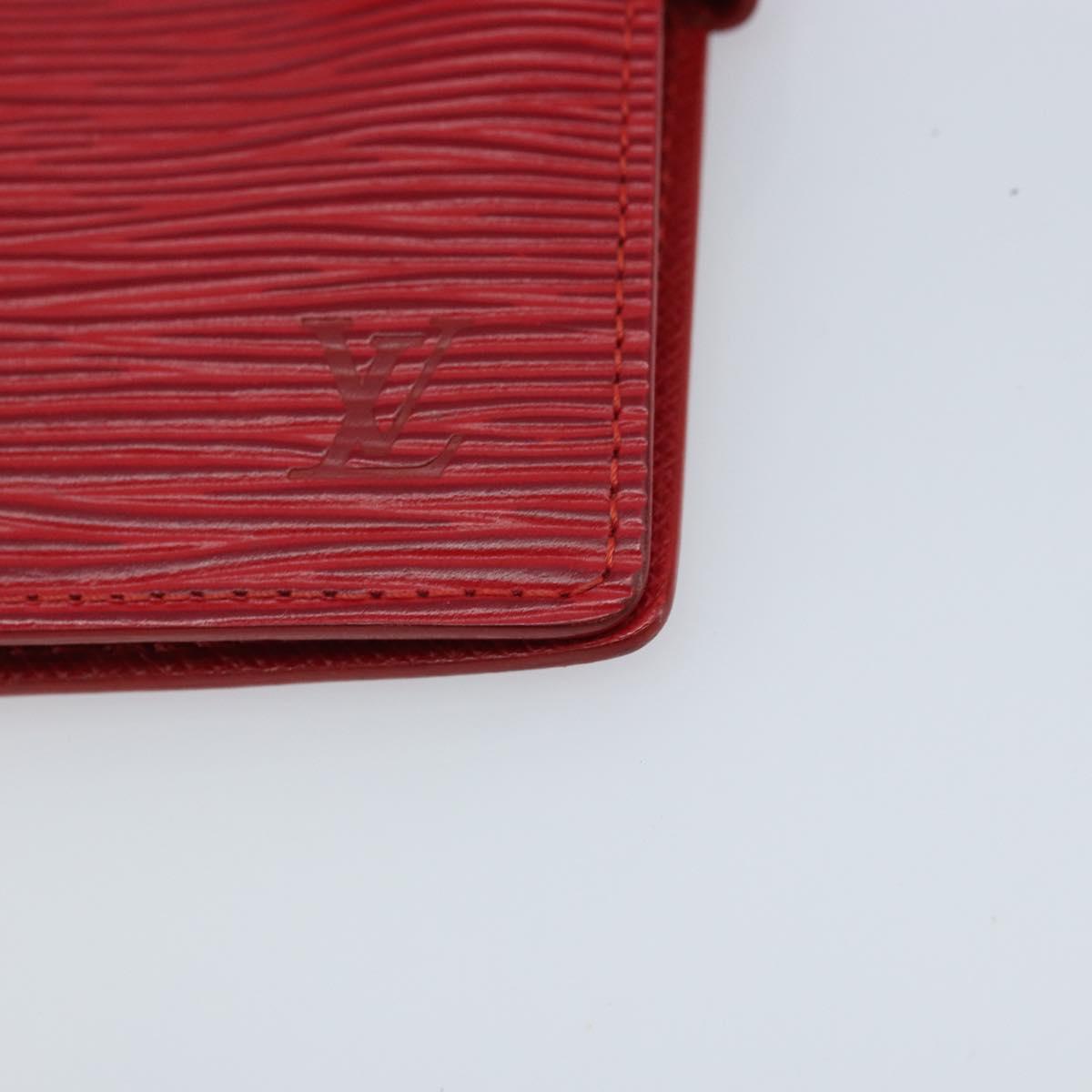 LOUIS VUITTON Epi Agenda PM Day Planner Cover Red R20057 LV Auth BA11766