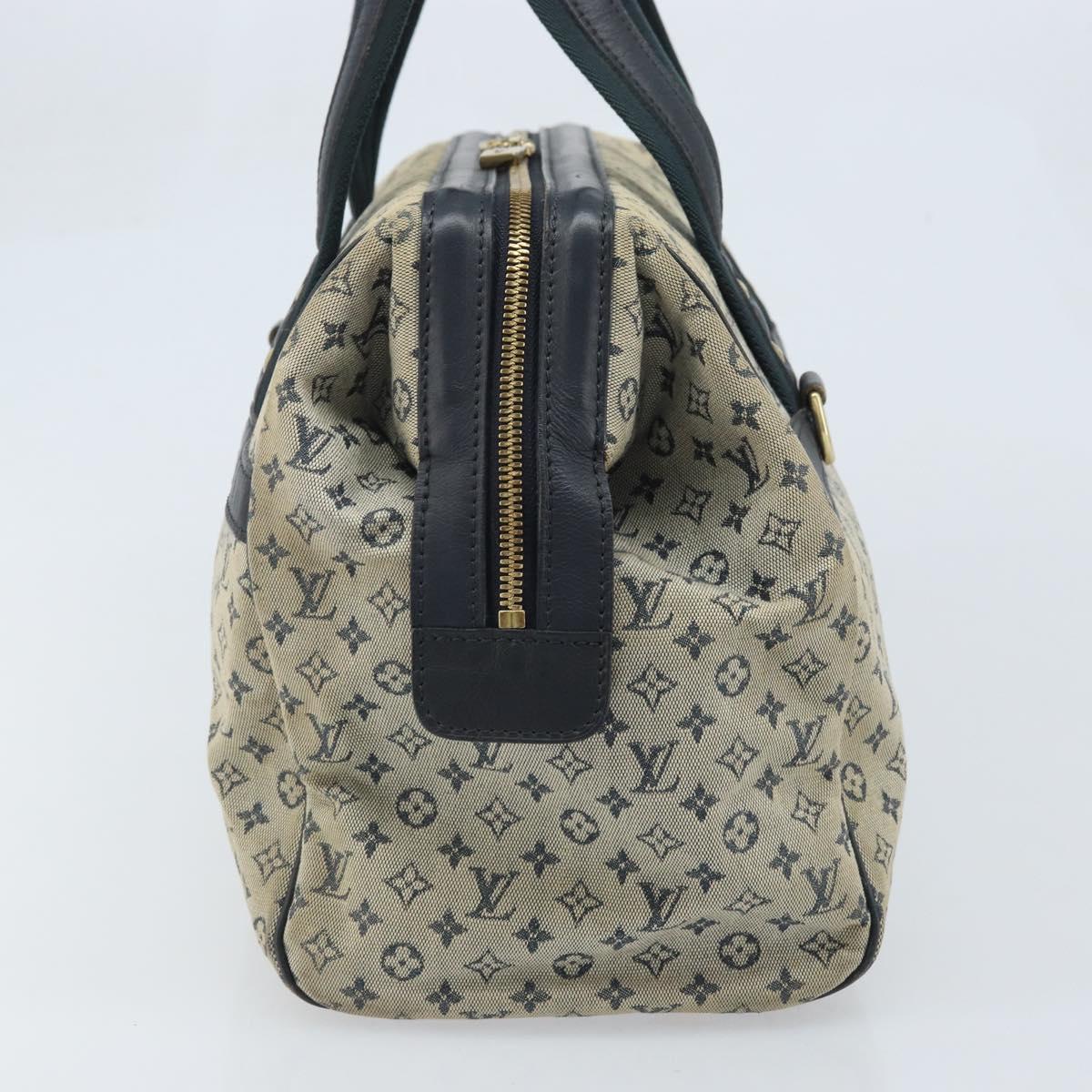 LOUIS VUITTON Monogram Mini Josephine GM Hand Bag Blue M92211 LV Auth BA11767