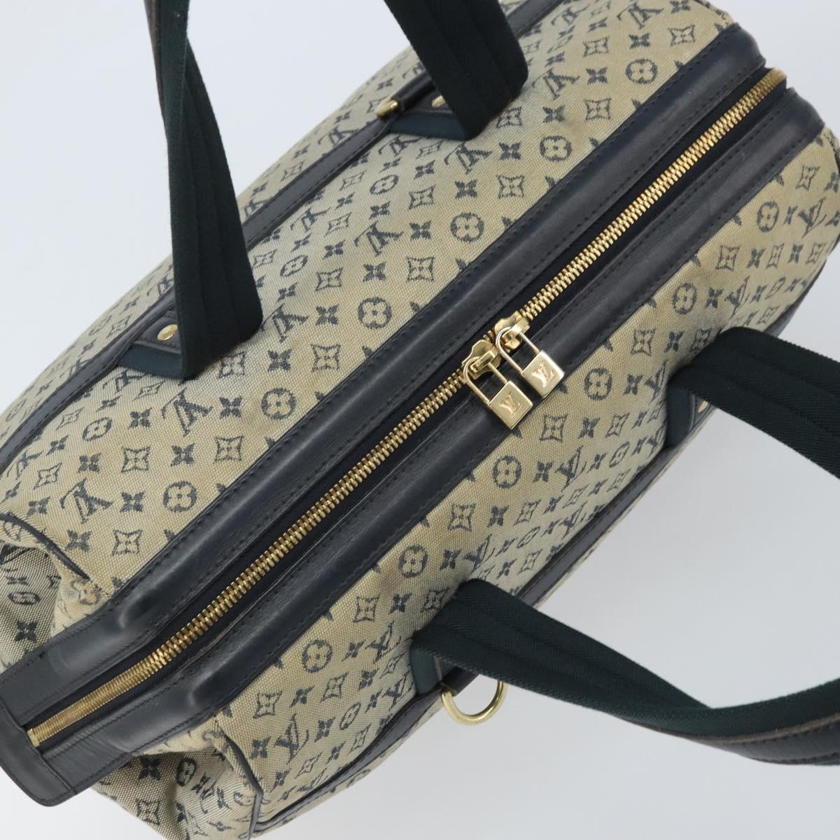 LOUIS VUITTON Monogram Mini Josephine GM Hand Bag Blue M92211 LV Auth BA11767