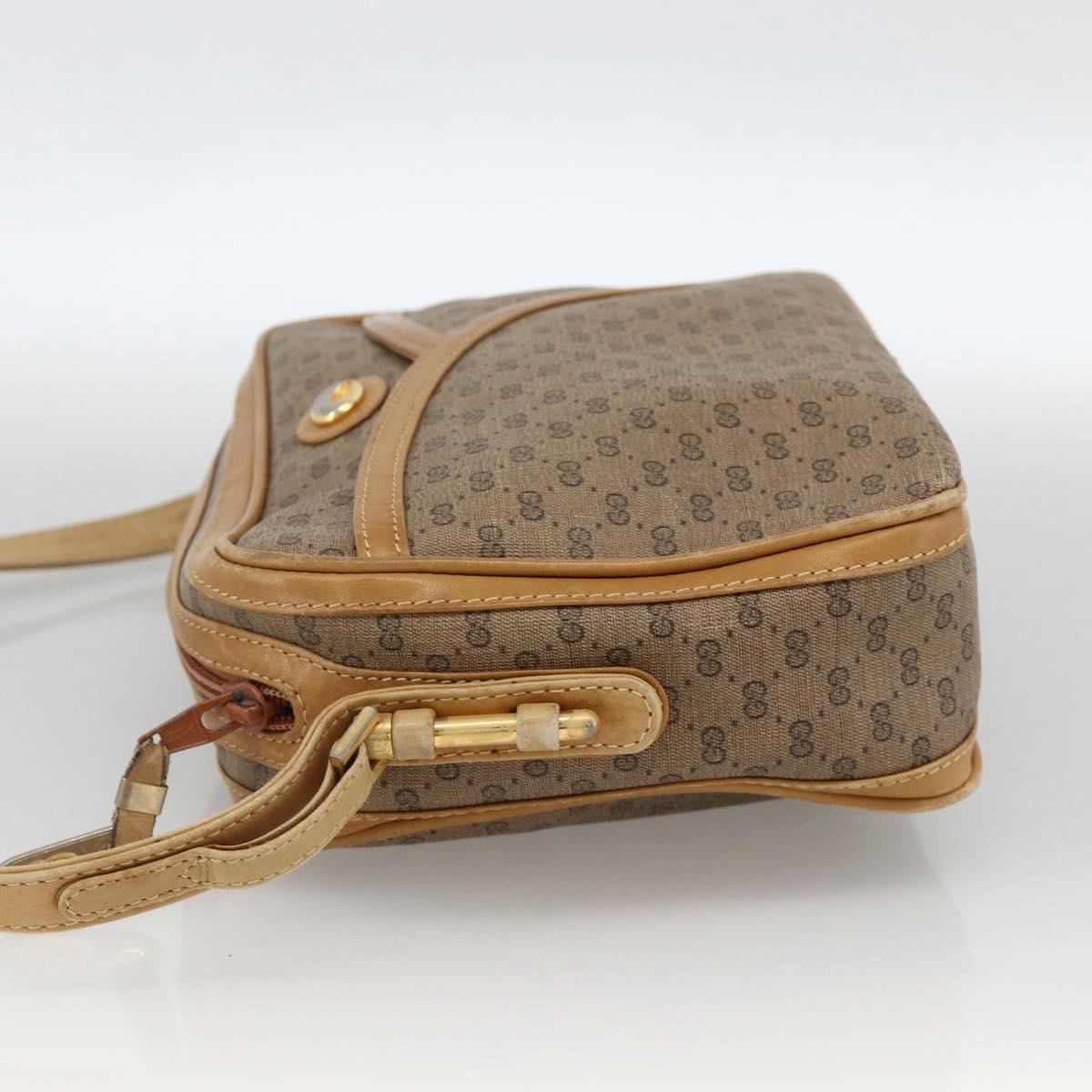 GUCCI Micro GG Supreme Shoulder Bag PVC Beige Gold 001 261 1096 Auth BA11772