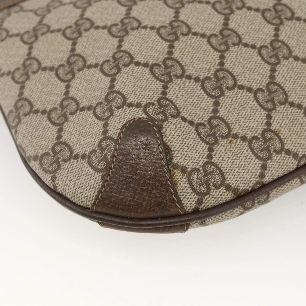 GUCCI GG Supreme Web Sherry Line Bag PVC Beige Gold 904 02 026 Auth BA11774