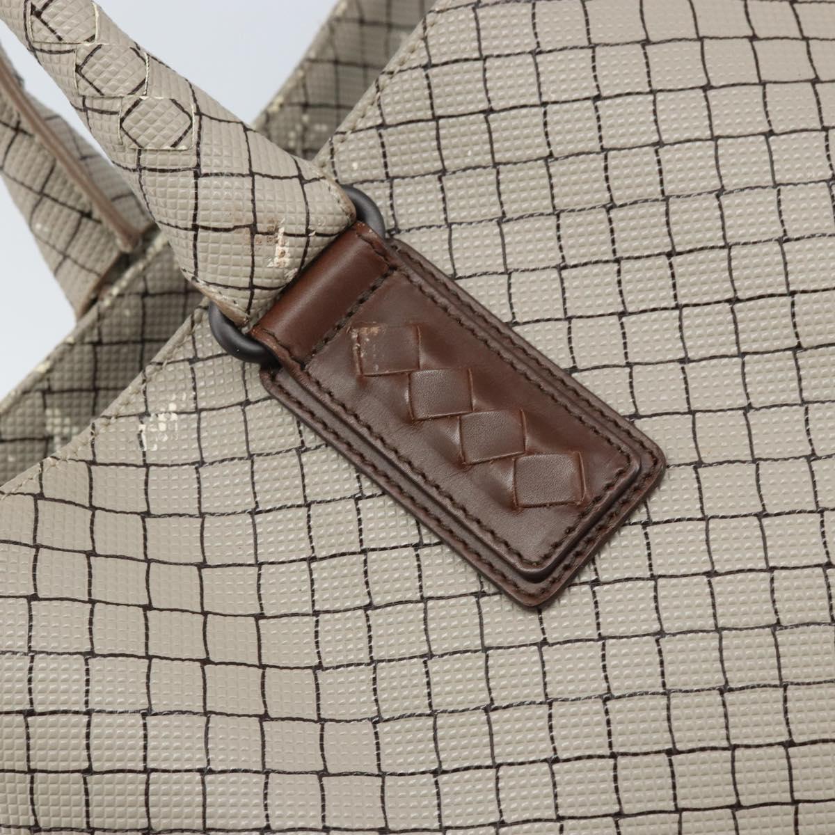 BOTTEGA VENETA Tote Bag PVC Canvas Gray Auth BA11786