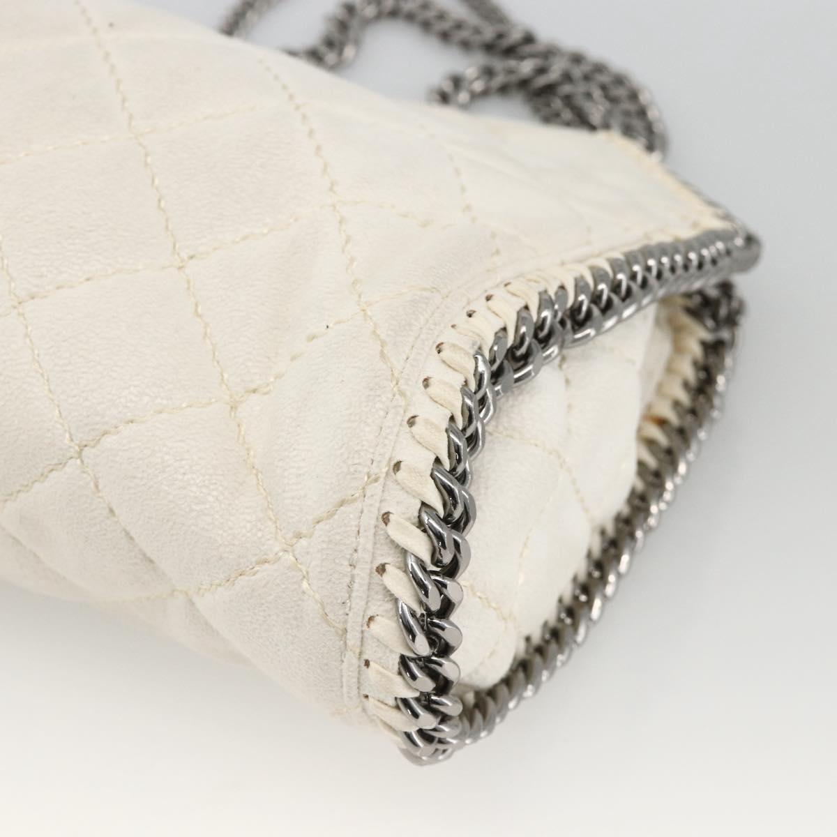 Stella MacCartney Chain Farabella Mini Bag Polyester 2way White Auth BA11787A