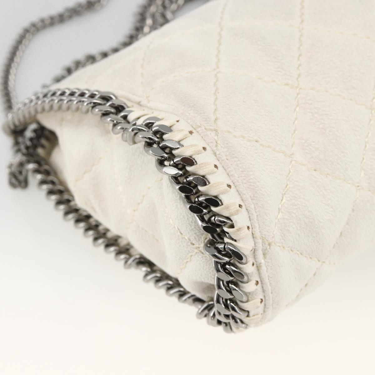Stella MacCartney Chain Farabella Mini Bag Polyester 2way White Auth BA11787A