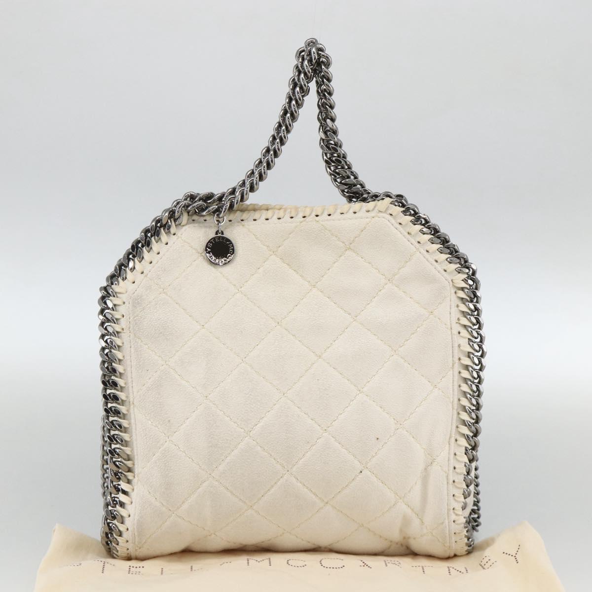 Stella MacCartney Chain Farabella Mini Bag Polyester 2way White Auth BA11787A