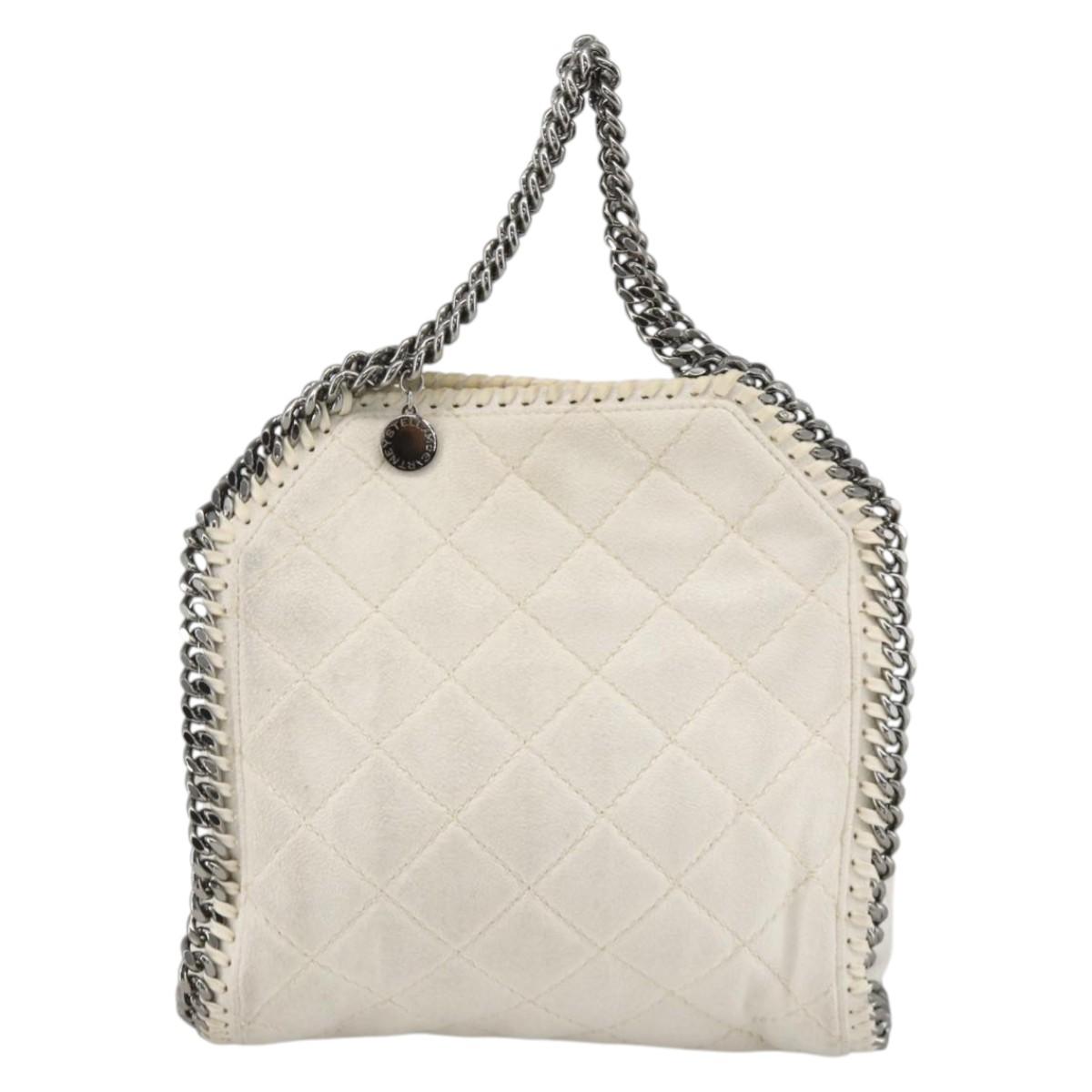 Stella MacCartney Chain Farabella Mini Bag Polyester 2way White Auth BA11787A