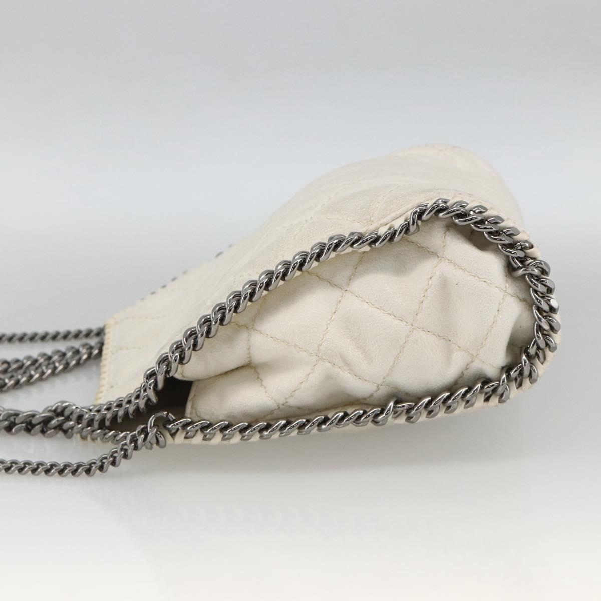 Stella MacCartney Chain Farabella Mini Bag Polyester 2way White Auth BA11787A
