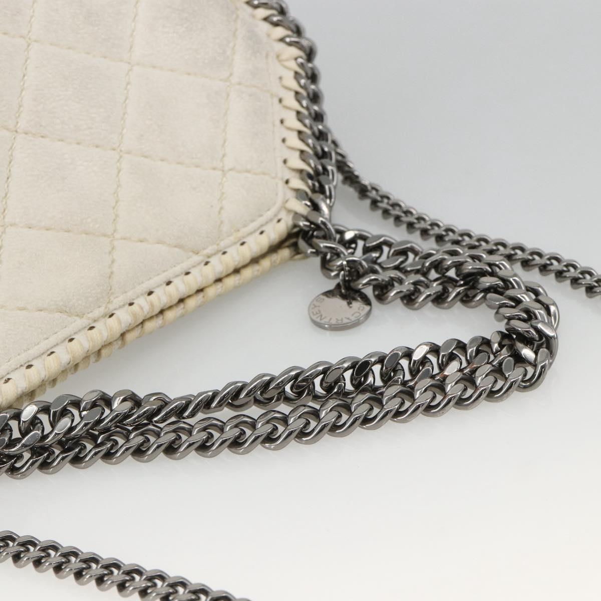 Stella MacCartney Chain Farabella Mini Bag Polyester 2way White Auth BA11787A