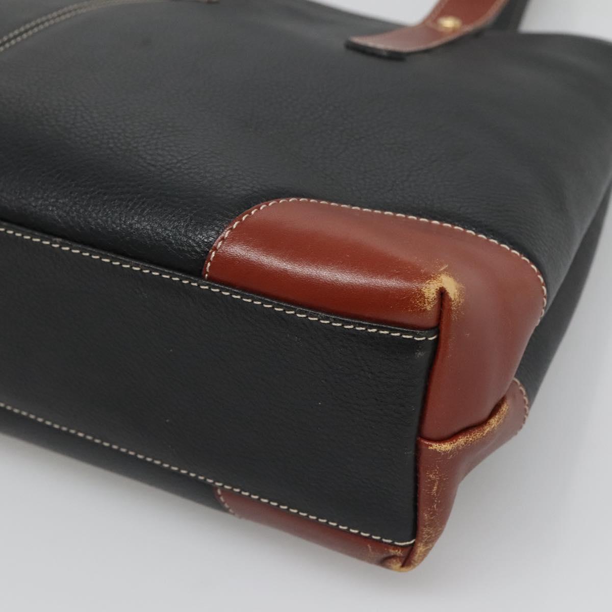BALLY Shoulder Bag Leather Black Auth BA1179
