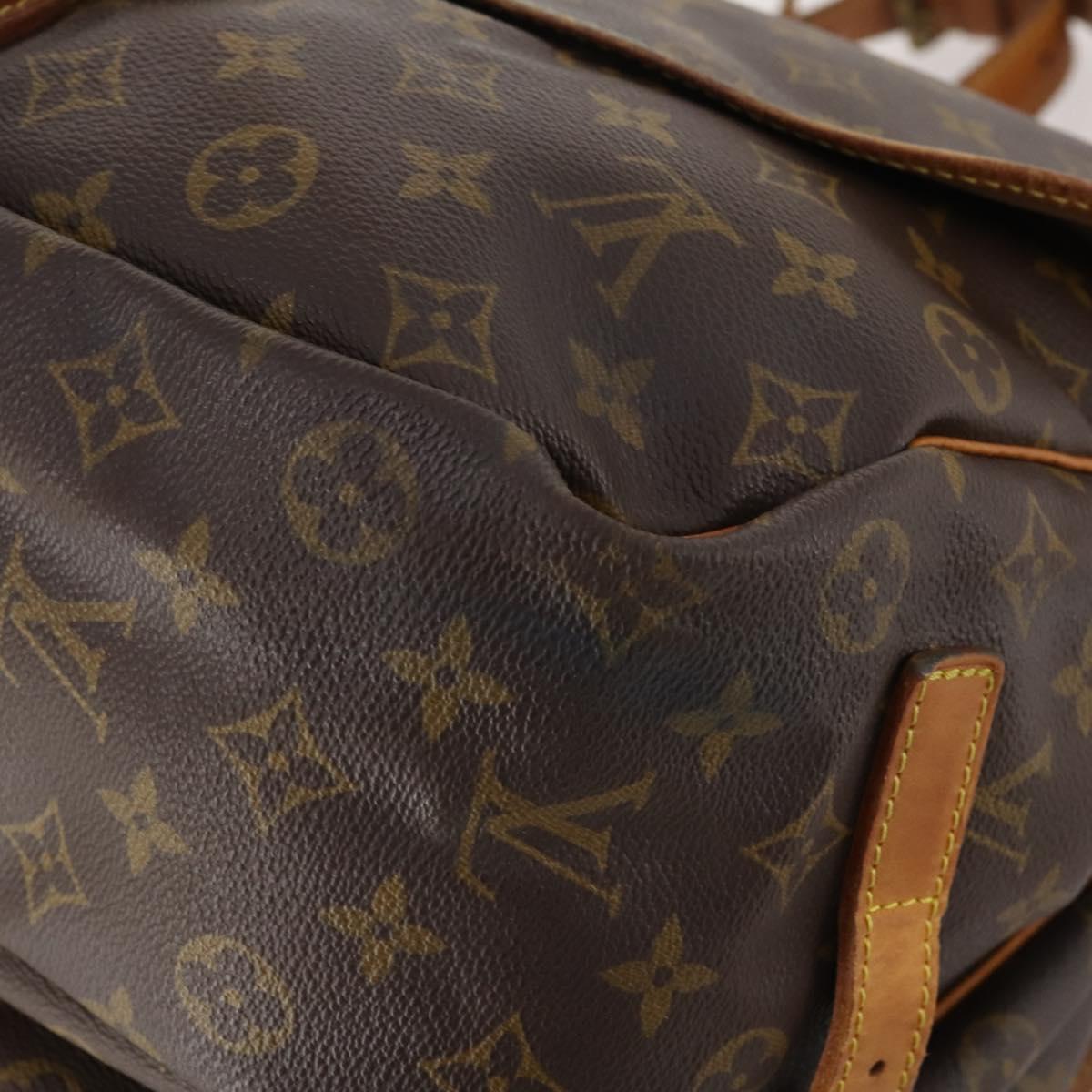 LOUIS VUITTON Monogram Saumur 35 Shoulder Bag M42254 LV Auth BA11793