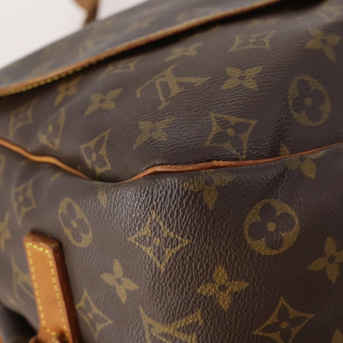 LOUIS VUITTON Monogram Saumur 35 Shoulder Bag M42254 LV Auth BA11793
