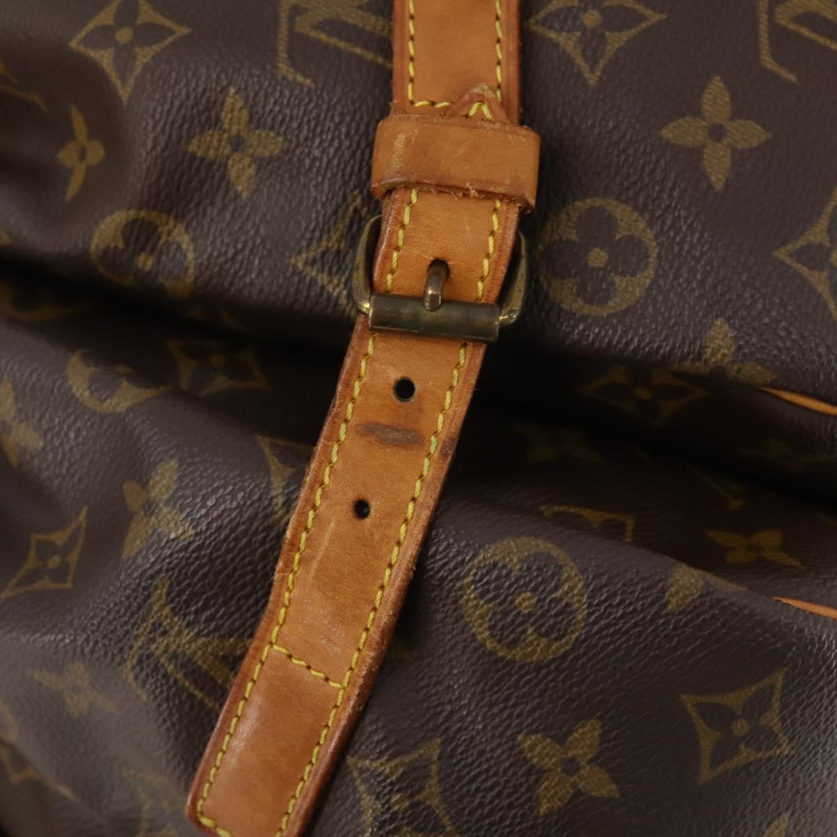 LOUIS VUITTON Monogram Saumur 35 Shoulder Bag M42254 LV Auth BA11793