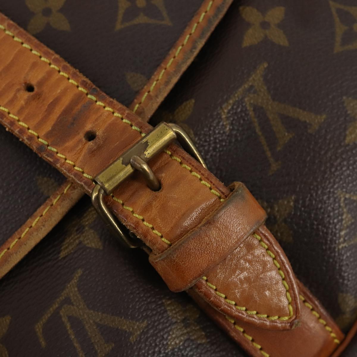 LOUIS VUITTON Monogram Saumur 35 Shoulder Bag M42254 LV Auth BA11793