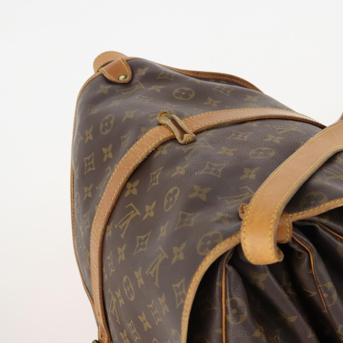 LOUIS VUITTON Monogram Saumur 35 Shoulder Bag M42254 LV Auth BA11793