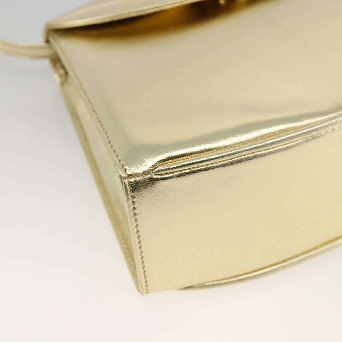 Salvatore Ferragamo Shoulder Bag Leather Gold Tone Auth BA11796A