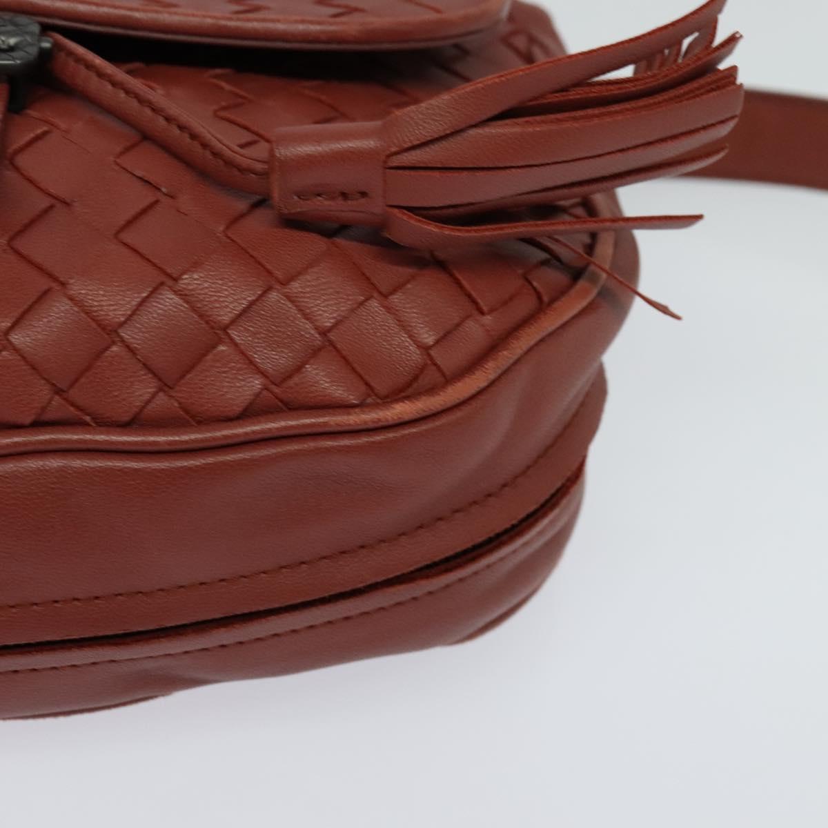 BOTTEGA VENETA INTRECCIATO Waist bag Leather Brown Auth BA118