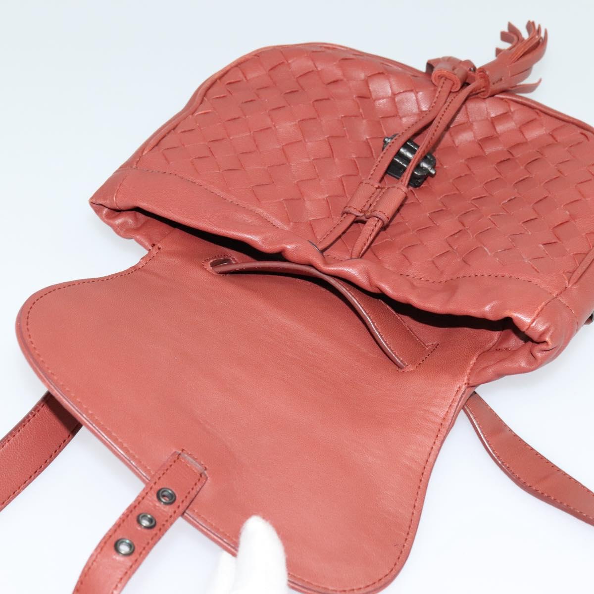 BOTTEGA VENETA INTRECCIATO Waist bag Leather Brown Auth BA118