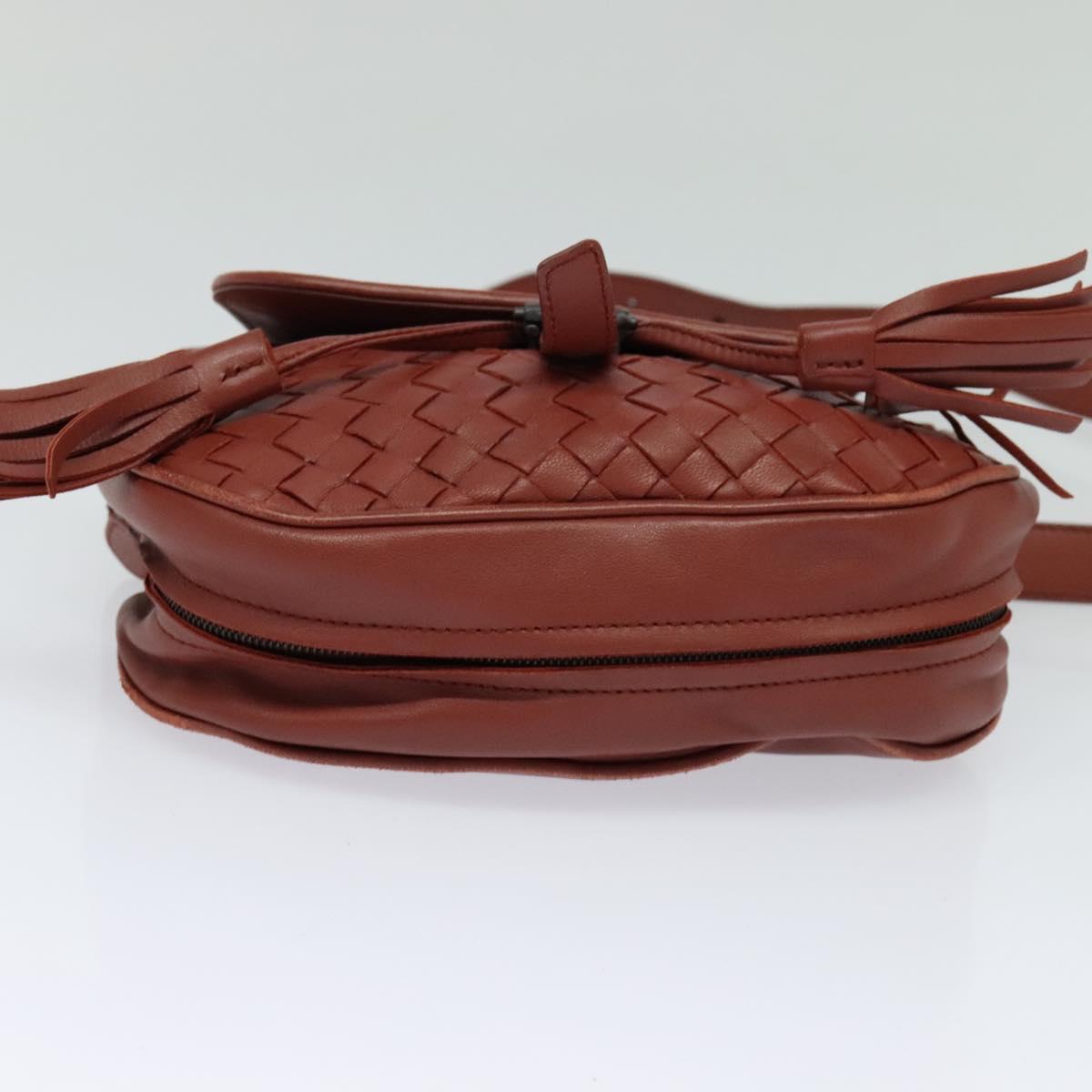 BOTTEGA VENETA INTRECCIATO Waist bag Leather Brown Auth BA118