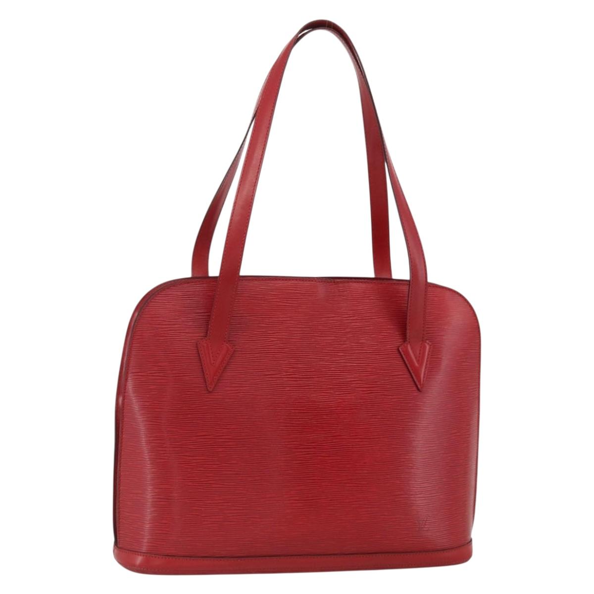 LOUIS VUITTON Epi Lussac Shoulder Bag Red M52287 LV Auth BA11811