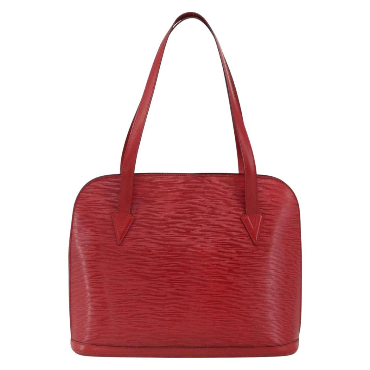 LOUIS VUITTON Epi Lussac Shoulder Bag Red M52287 LV Auth BA11811
