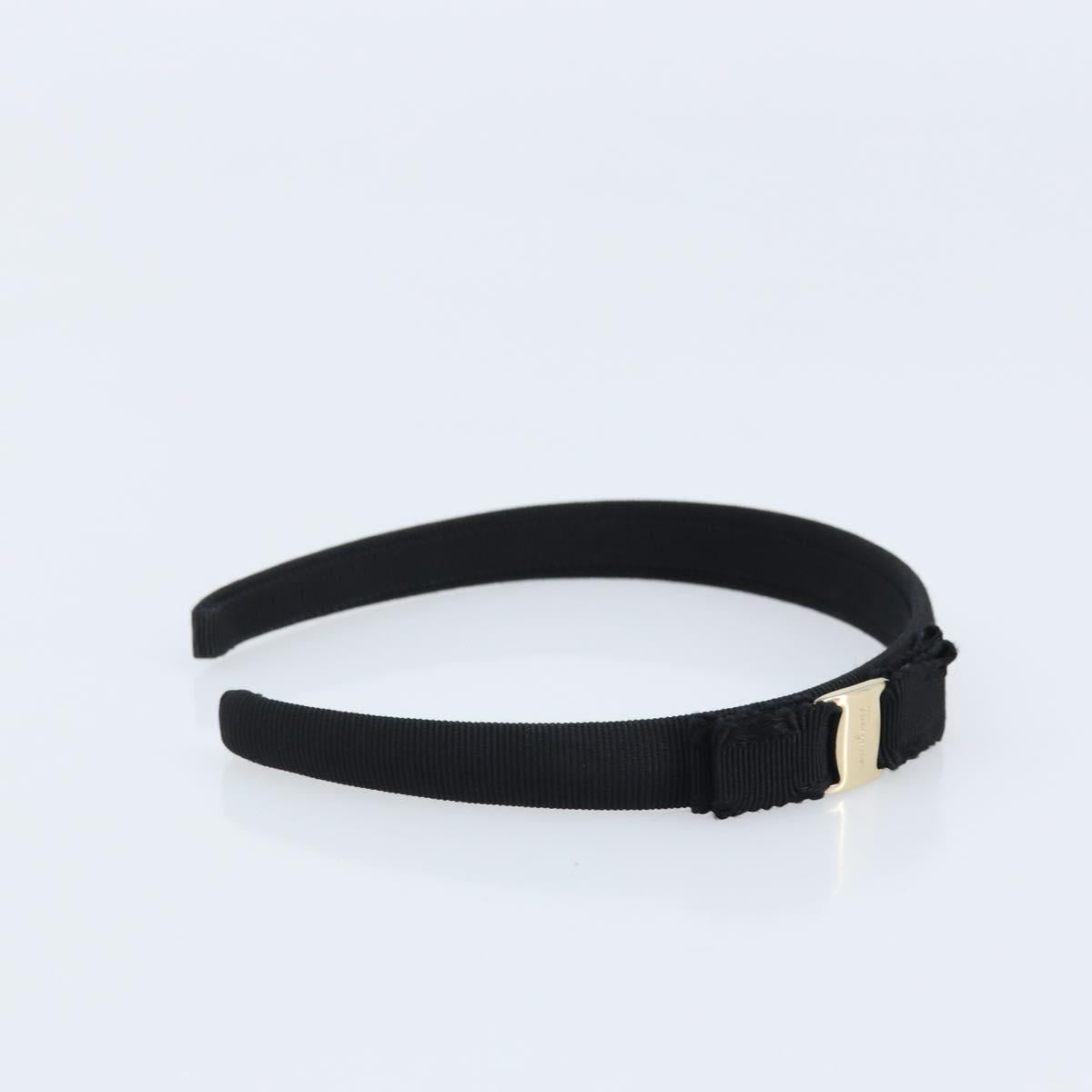 Salvatore Ferragamo Vera Katyusha Katyusha Canvas Black Auth BA11823A