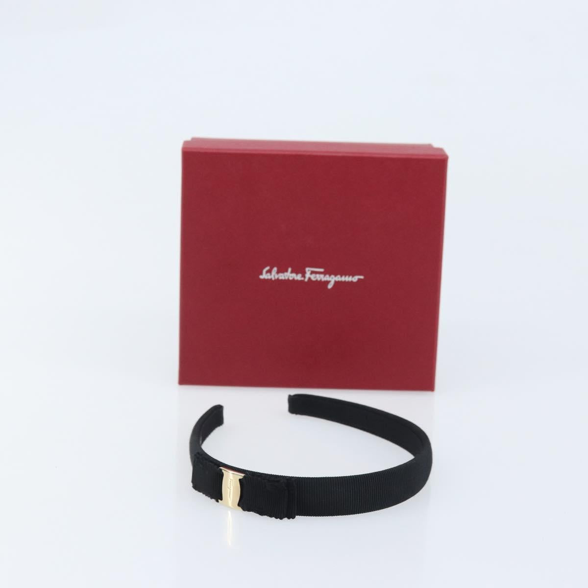 Salvatore Ferragamo Vera Katyusha Katyusha Canvas Black Auth BA11823A