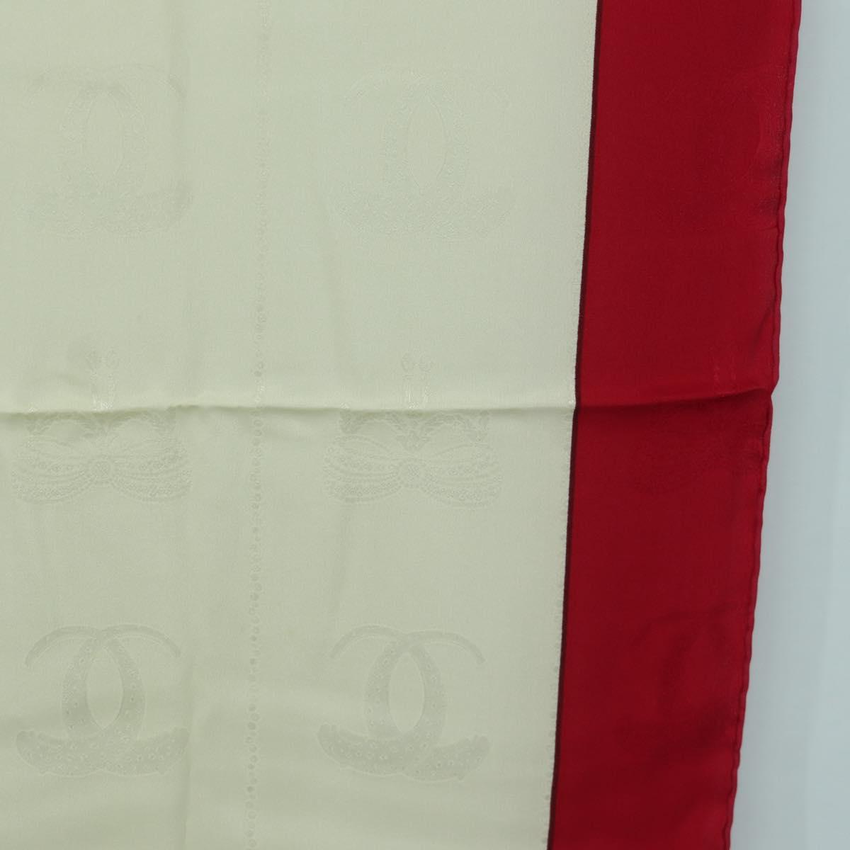 CARTIER Scarf Silk Beige Auth BA11829A