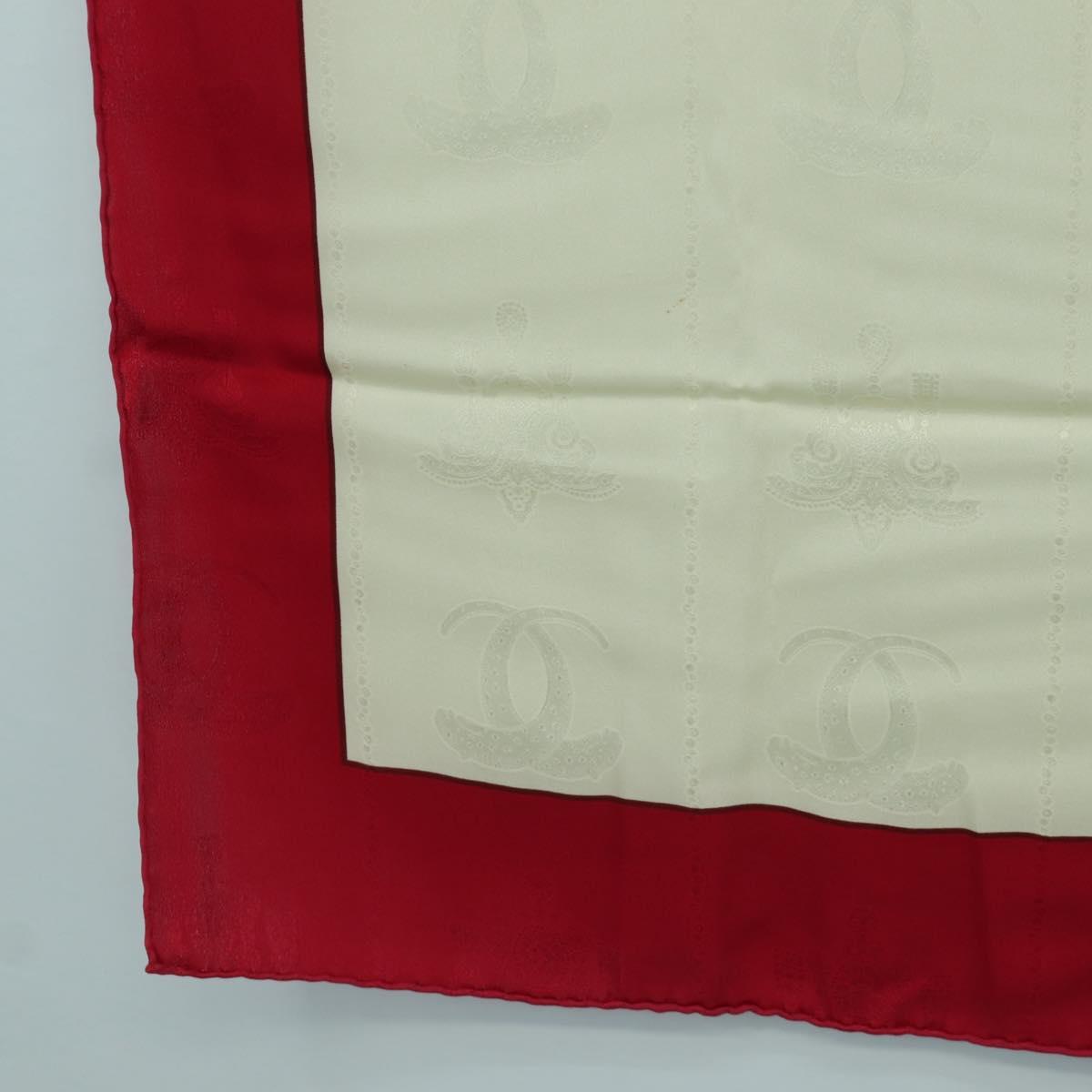 CARTIER Scarf Silk Beige Auth BA11829A