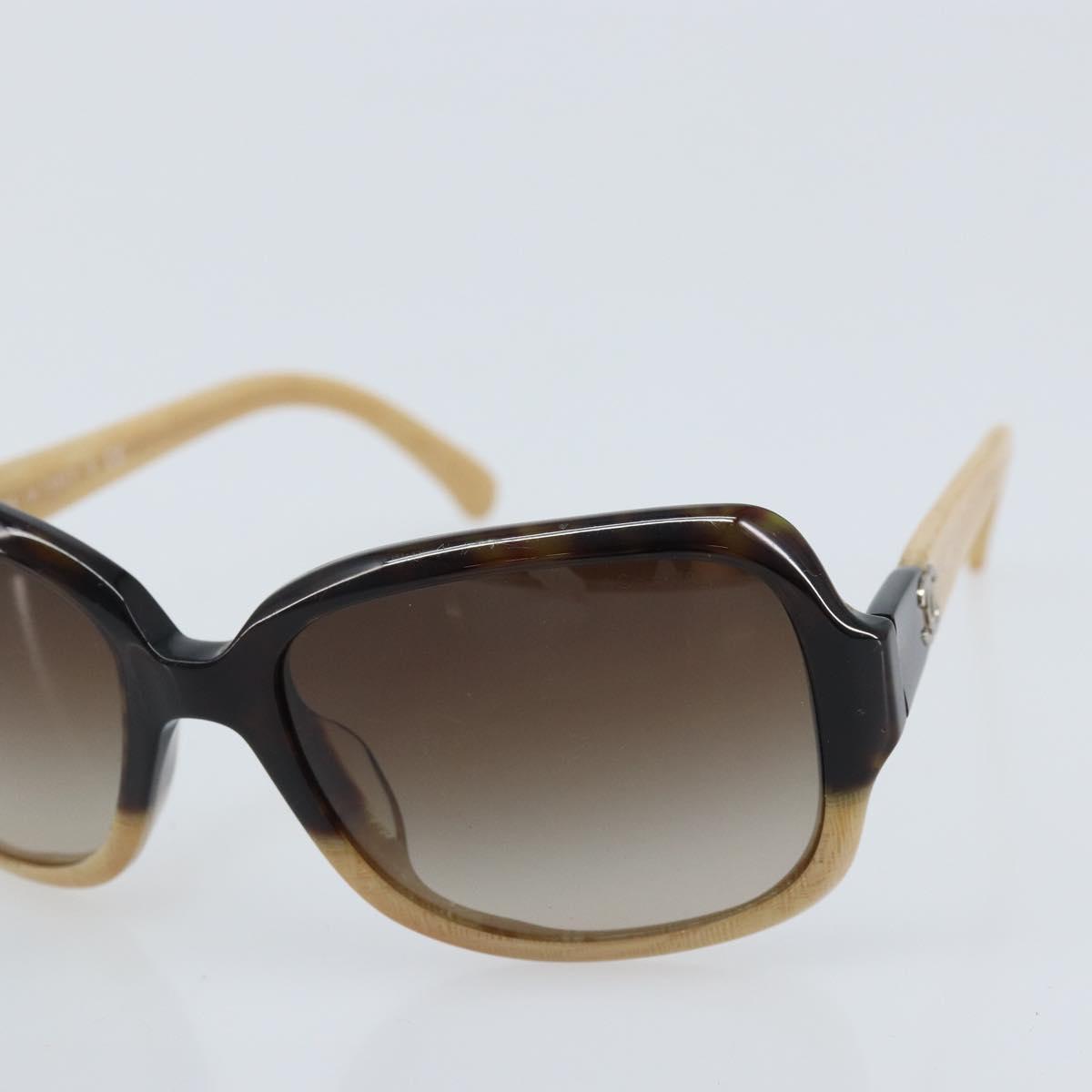 CHANEL COCO Mark Sunglasses plastic Beige 5177-A CC Auth BA11834