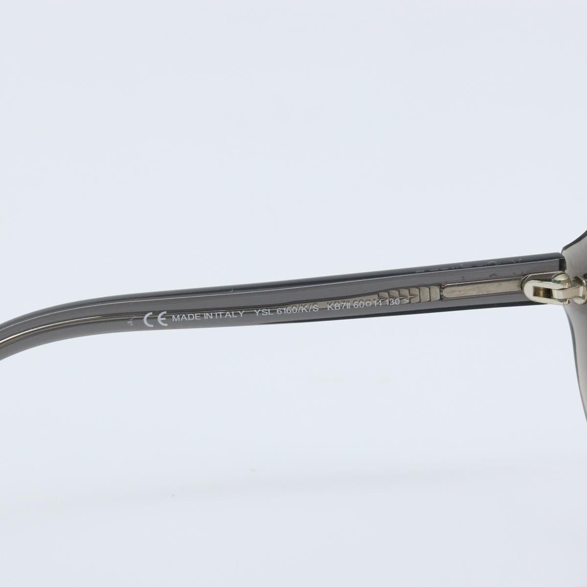 SAINT LAURENT Sunglasses plastic Greige Auth BA11835
