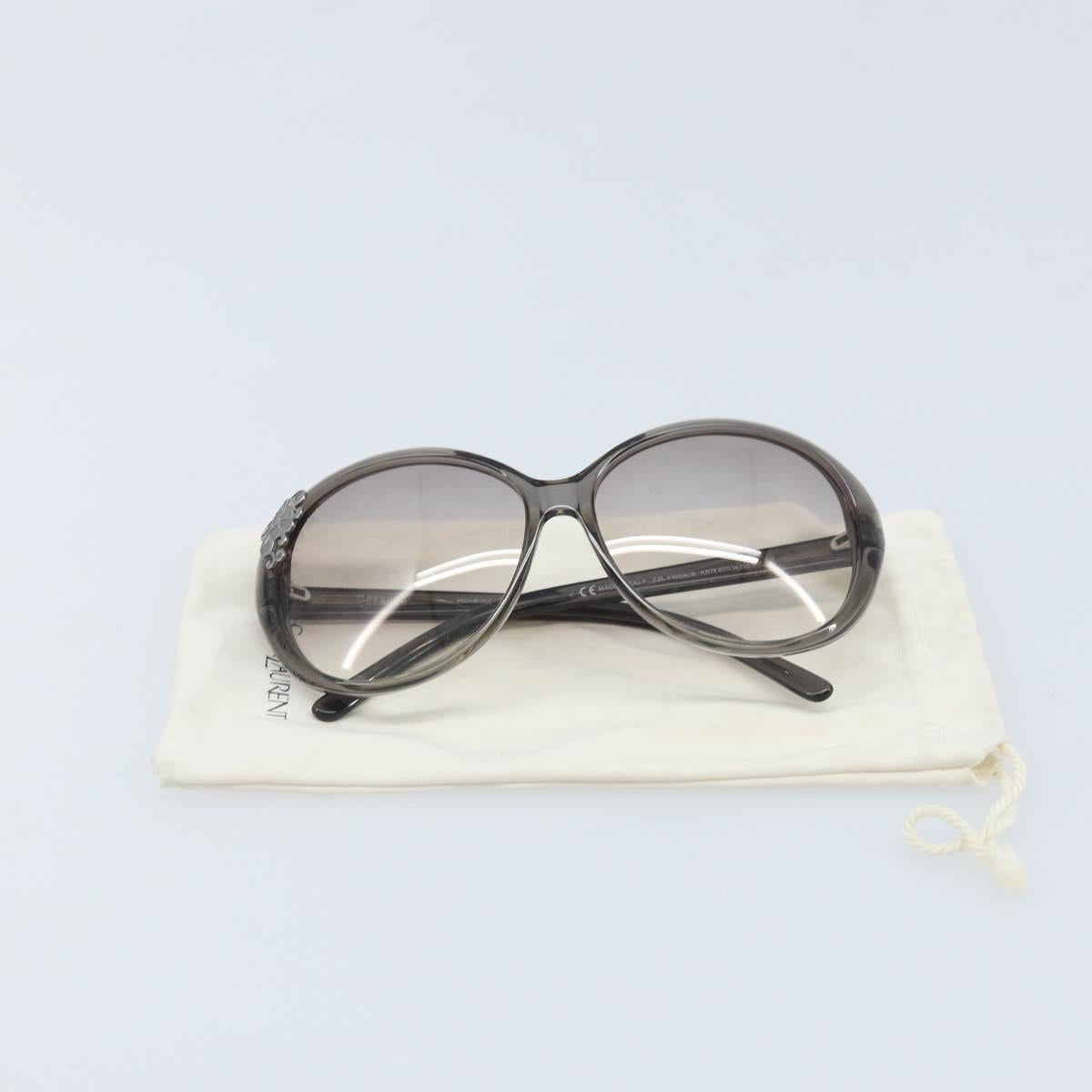 SAINT LAURENT Sunglasses plastic Greige Auth BA11835