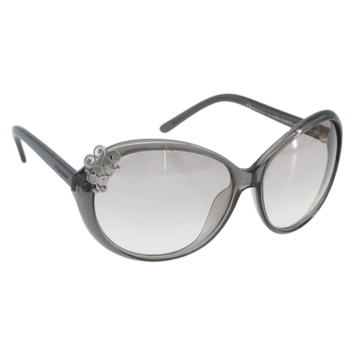 SAINT LAURENT Sunglasses plastic Greige Auth BA11835