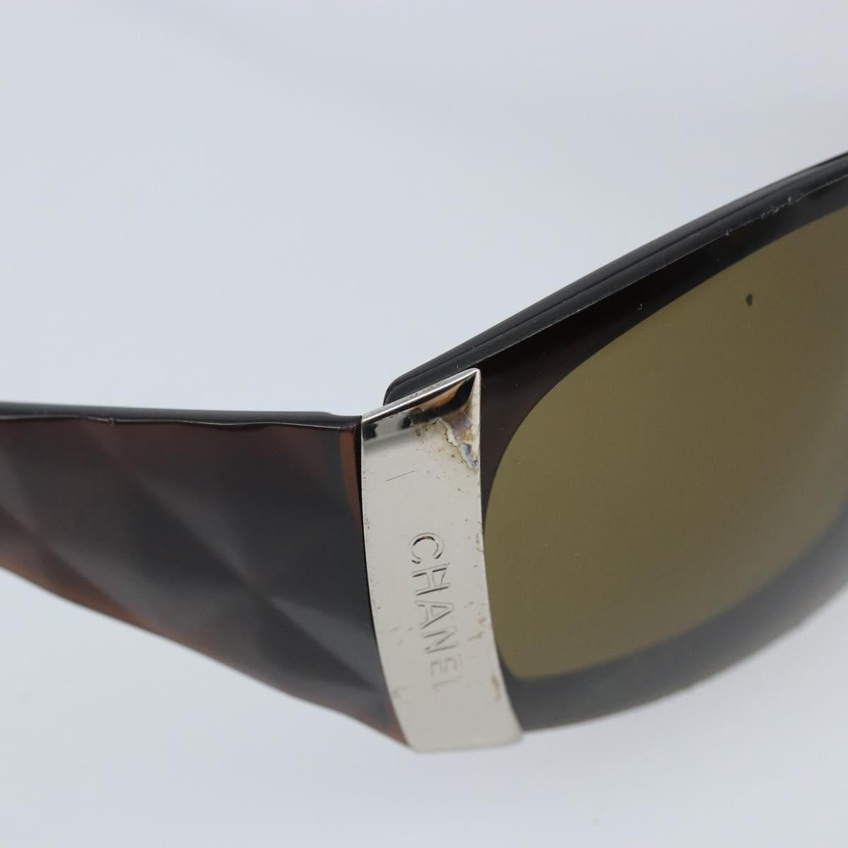 CHANEL Sunglasses plastic Brown CC Auth BA11836
