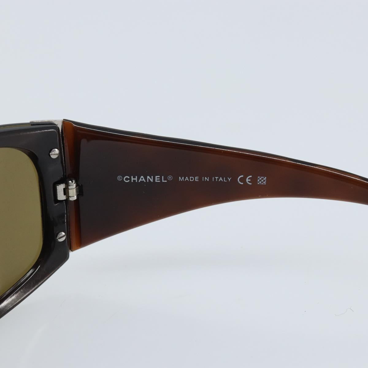CHANEL Sunglasses plastic Brown CC Auth BA11836