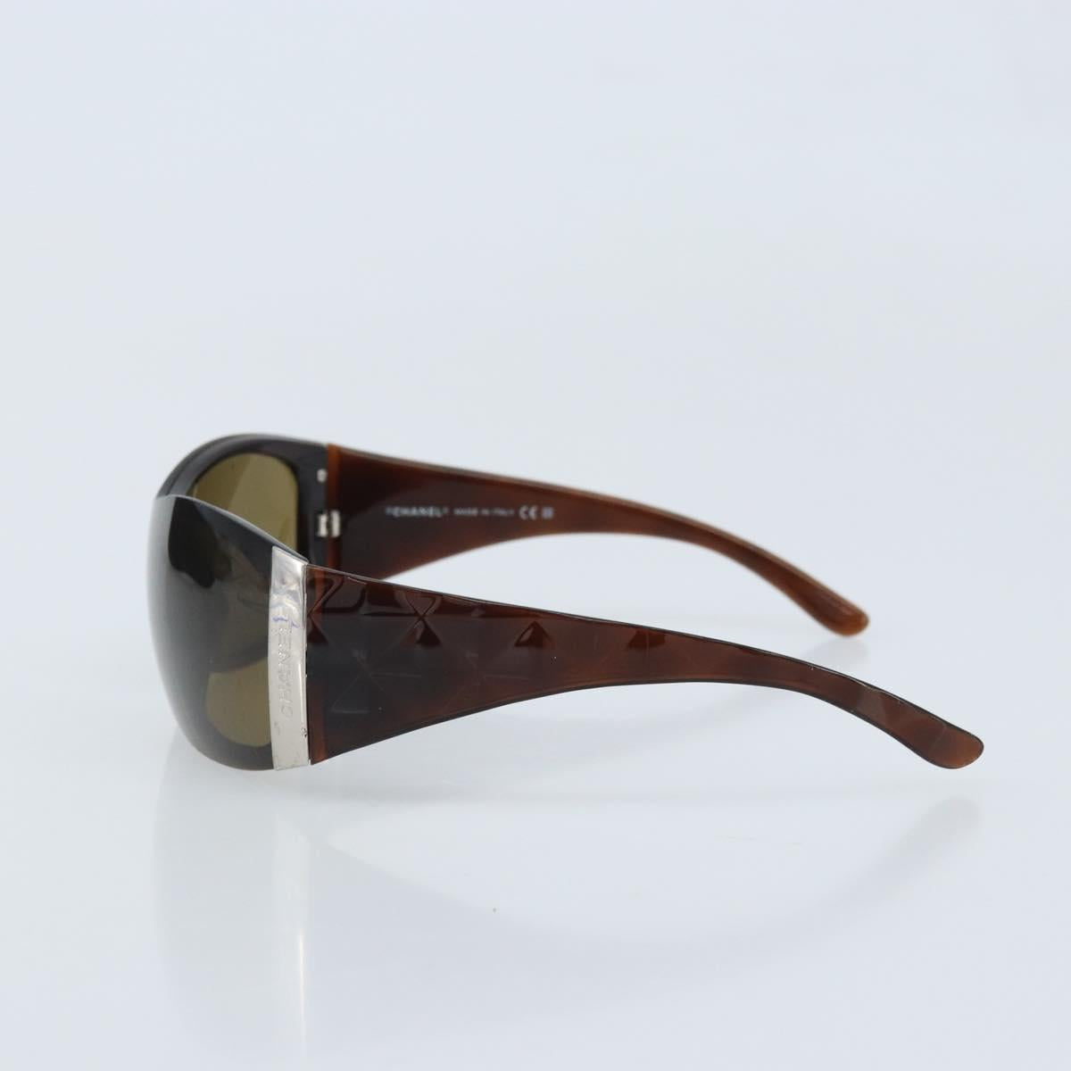 CHANEL Sunglasses plastic Brown CC Auth BA11836
