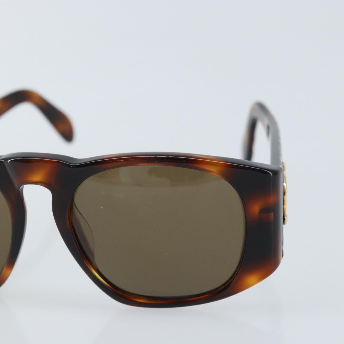 CHANEL COCO Mark Sunglasses plastic Brown 01450 91235 CC Auth BA11839