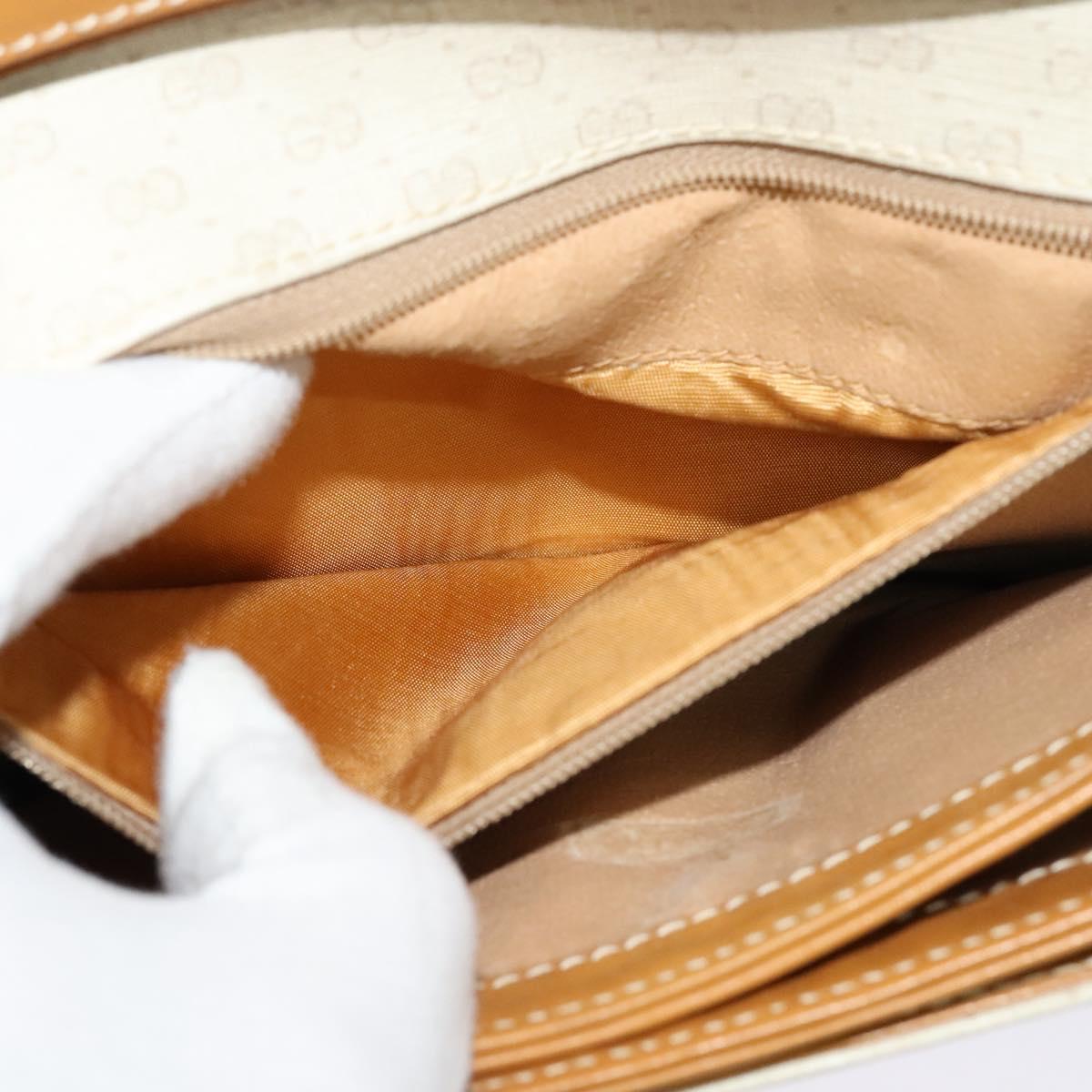 GUCCI Micro GG Supreme Shoulder Bag PVC Beige Gold 004 904 0261 Auth BA1184