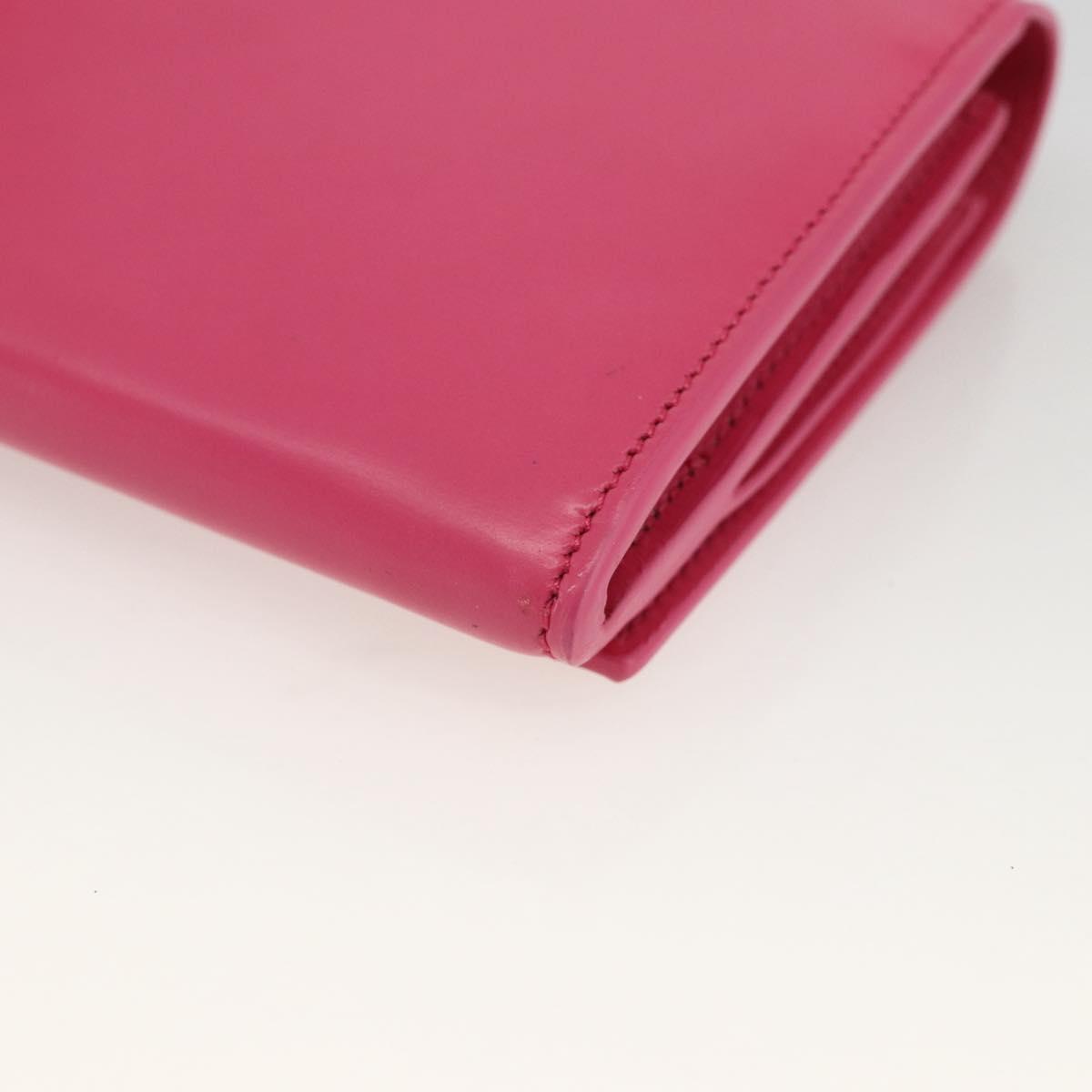 SAINT LAURENT Wallet Leather Pink Auth BA11840A