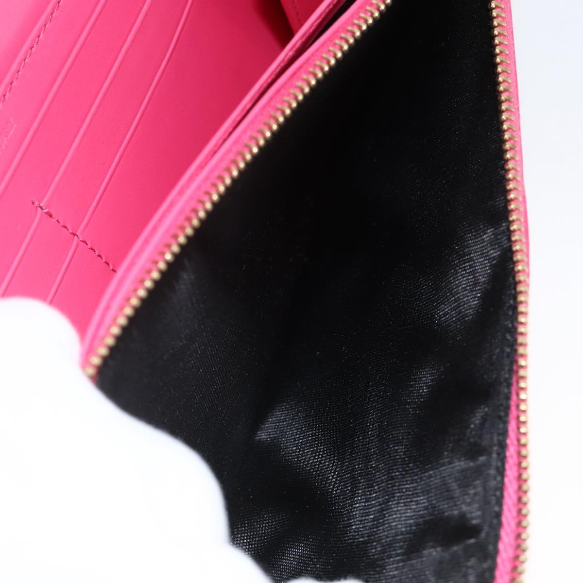 SAINT LAURENT Wallet Leather Pink Auth BA11840A
