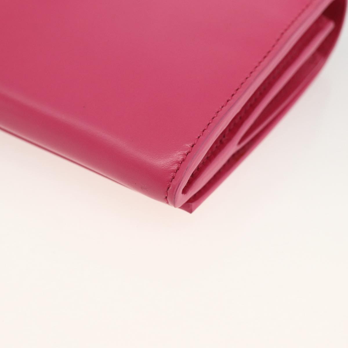 SAINT LAURENT Wallet Leather Pink Auth BA11841A