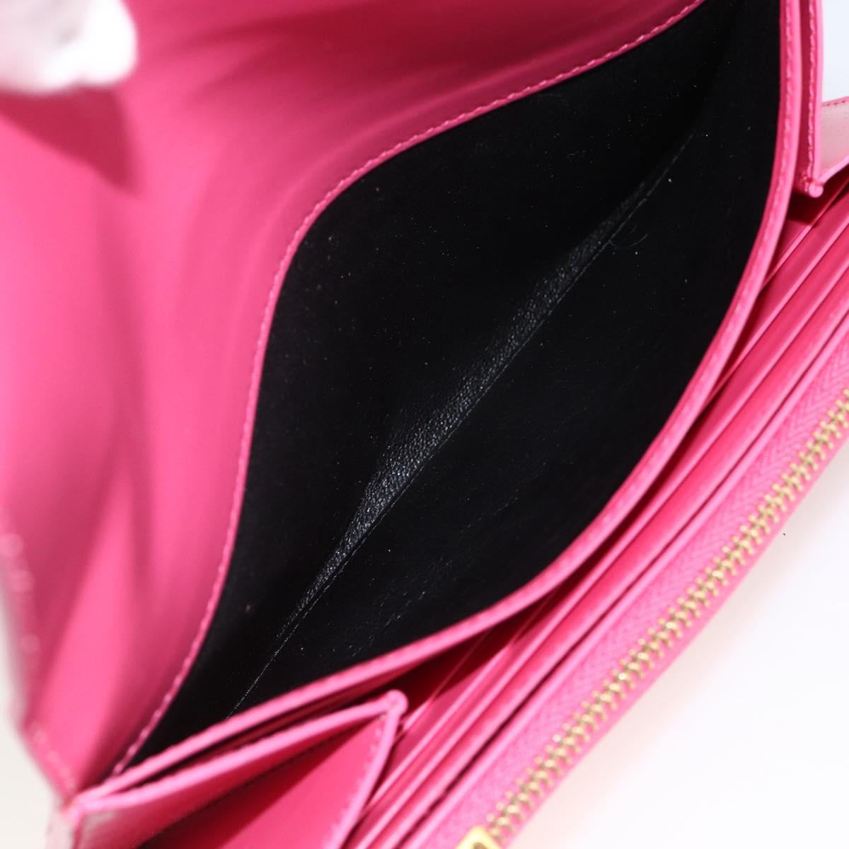 SAINT LAURENT Wallet Leather Pink Auth BA11841A