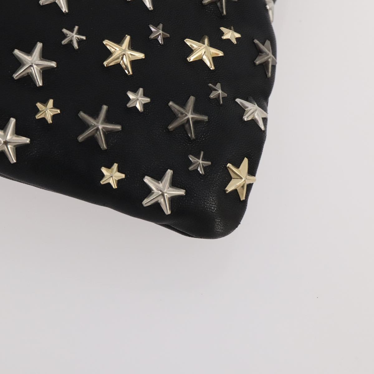 Jimmy Choo Tote Bag Leather Canvas 2 Set Black Gray Auth BA11842