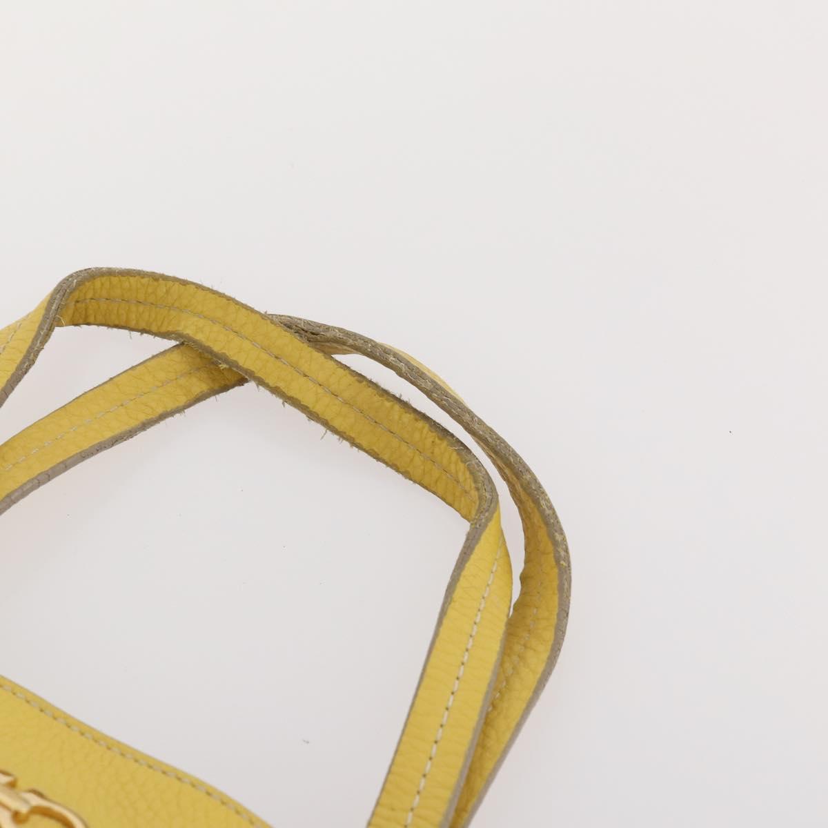 Salvatore Ferragamo Bag Leather Patent leather 2 Set Brown Yellow Auth BA11843