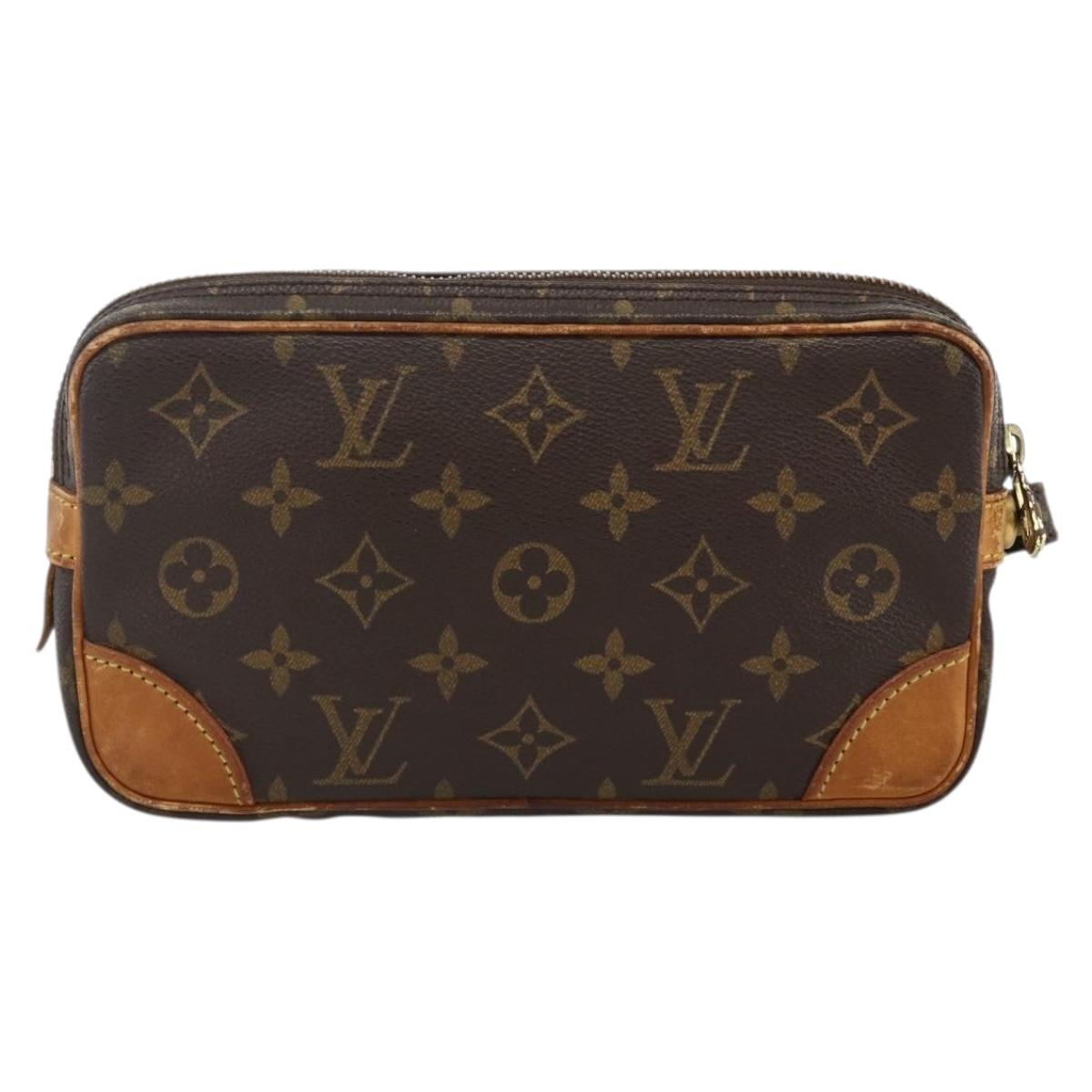 LOUIS VUITTON Monogram Marly Dragonne PM Clutch Bag M51827 LV Auth BA11848